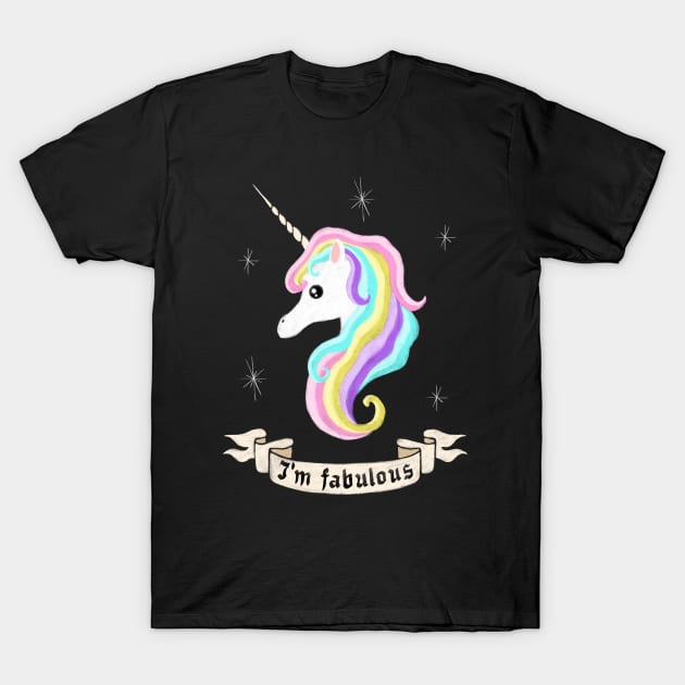 Fabulous unicorn T-Shirt by Laura_Nagel